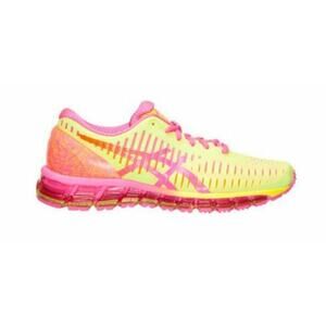 NEW SZ 6 WOMENS ASICS GEL QUANTUM 360 T5J6Q-073 FLASH YELLOW/HOT PINK SNEAKERS